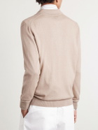 PIACENZA 1733 - SIlk and Cashmere-Blend Polo Sweater - Neutrals