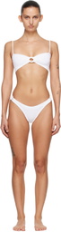 Hunza G White Misty Tonal Hoop Bikini