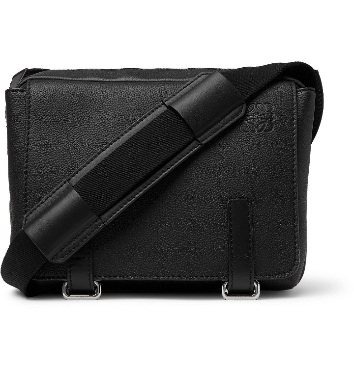 Photo: Loewe - Military Full-Grain Leather Messenger Bag - Black