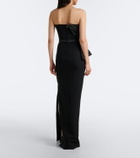 Safiyaa Kasia draped crêpe gown