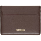 Jil Sander Brown Curve Card Holder