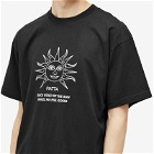 Patta Men's Black Gold Sun T-Shirt in Pirate Black