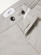 Mr P. - Pleated Stretch Cotton and Cashmere-Blend Moleskin Trousers - Gray