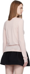 OPEN YY Pink Hook Long Sleeve Henley