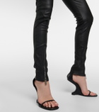 Rick Owens Leather and cotton jumpsuit