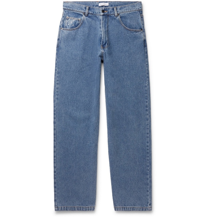 Photo: Pop Trading Company - Wide-Leg Stonewashed Denim Jeans - Blue