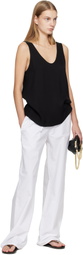 Matteau Black Fluid Scoop Tank Top