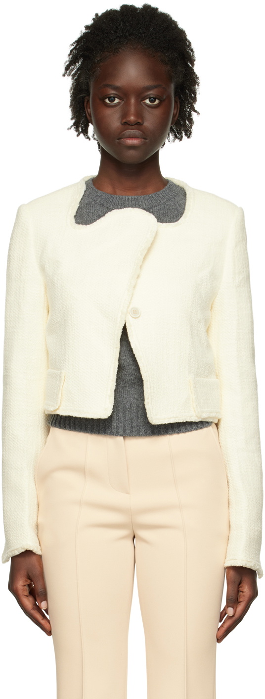 レクト RECTO GIANI SIGNATURE CURVED NECK JACKET CREAM recto3002510d92_1709683831179_