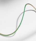 Stone and Strand Tennis 14kt gold (585/1000) bracelet with emerald
