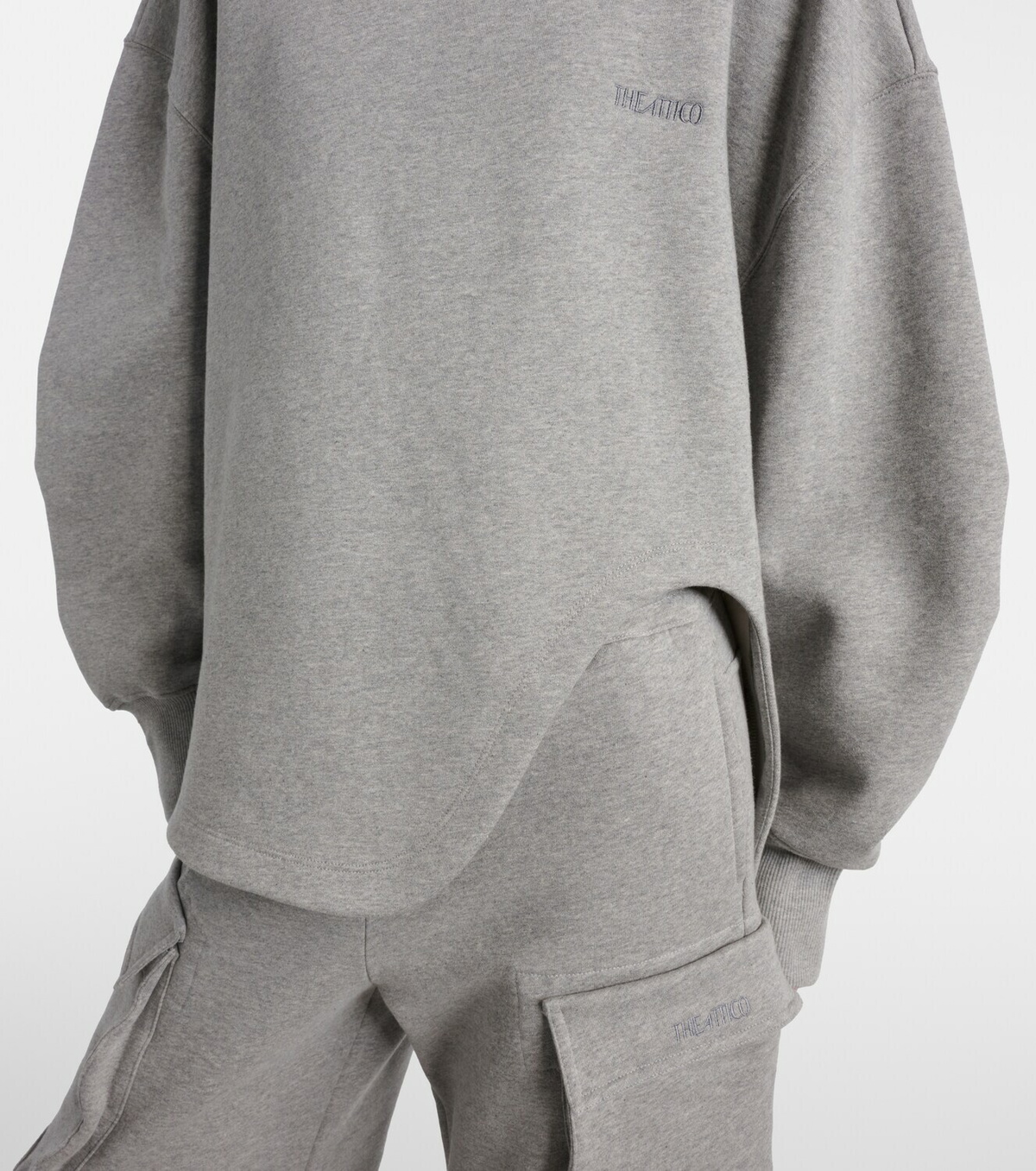 The Attico Oversized cotton jersey sweatshirt