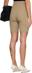 Fear of God ESSENTIALS Beige Rib Knit Bike Shorts