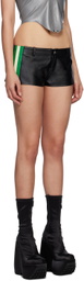 Miaou Black Devon Faux-Leather Shorts