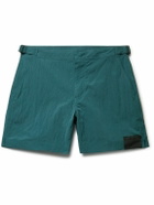 HAYDENSHAPES - Cruiser Straight-Leg Mid-Length Logo-Appliquéd Swim Shorts - Blue