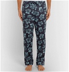 Desmond & Dempsey - Victor Printed Cotton Pyjama Trousers - Men - Blue