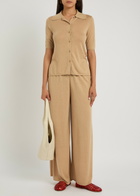 BY Malene Birger Knit Polo top Sand