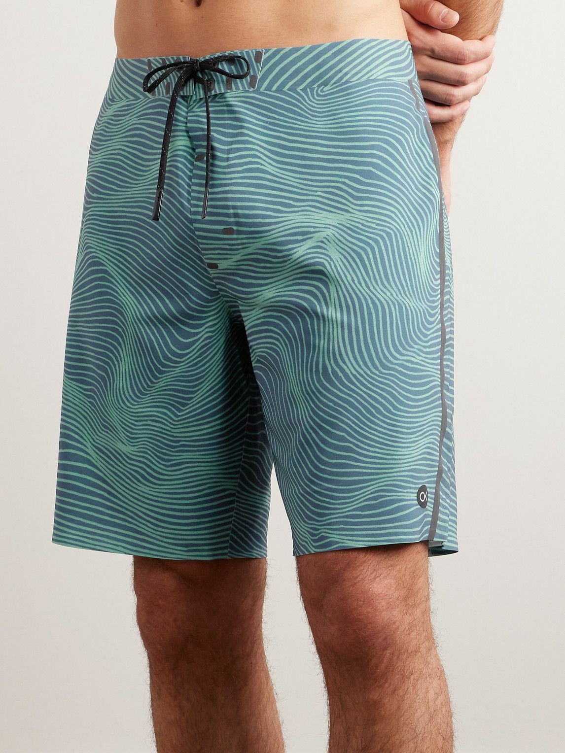 Outerknown - Apex Long-Length Printed Recycled Swim Shorts - Blue ...