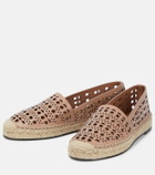 Alaïa Laser-cut leather espadrilles