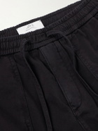 Mr P. - Straight-Leg Cotton Drawstring Shorts - Black