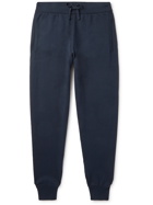 MR P. - Tapered Silk and Organic Cotton-Blend Sweatpants - Blue