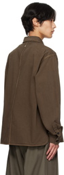 LE17SEPTEMBRE Brown Button Denim Shirt