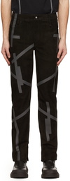 HELIOT EMIL Black Taped Leather Pants