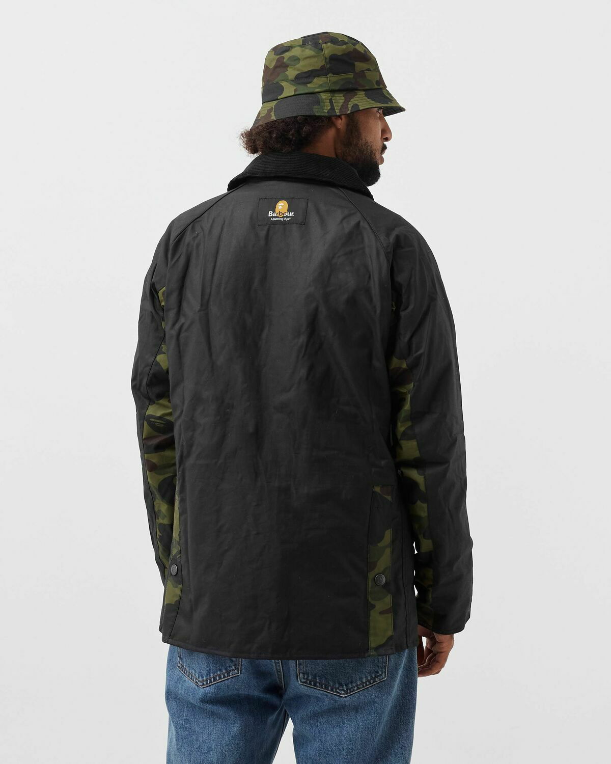 Barbour Barbour X Bape Camo Bedale Jacket Black - Mens - Coats Barbour