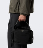 Prada Re-Nylon leather-trimmed shoulder bag