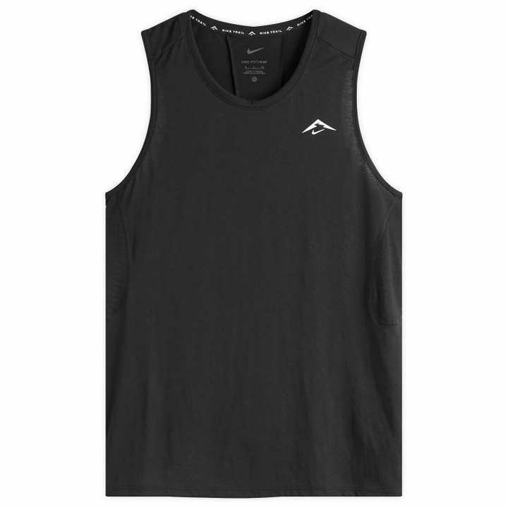 Photo: Nike Running Solar Chase Tank Top in Black/White
