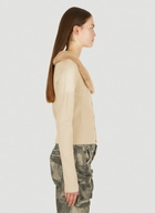 Blumarine Faux Fur Trim Cardigan