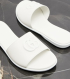 Gucci Double G leather slides