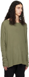 Greg Lauren Green Flat Back Thermal Sweatshirt