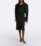Shushu/Tong Tweed midi skirt