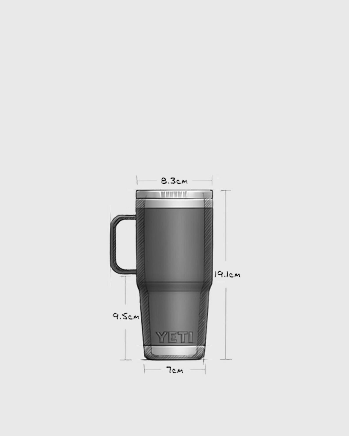 Yeti Rambler 20 Oz Travel Mug White - Mens - Tableware Yeti