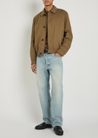 Saint Laurent Quilted Cotton Jacket Taupe