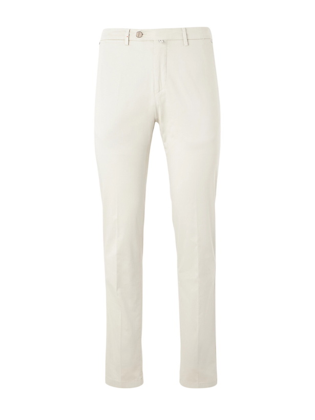 Photo: Kiton - Straight-Leg Stretch-Cotton Trousers - Neutrals