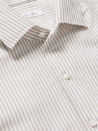 Loro Piana - André Striped Cotton-Poplin Oxford Shirt - White