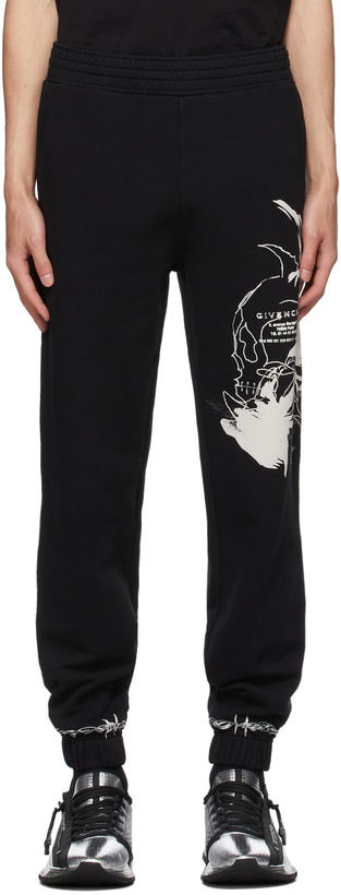 Photo: Givenchy Black Basic Sweatshirt Lounge Pants