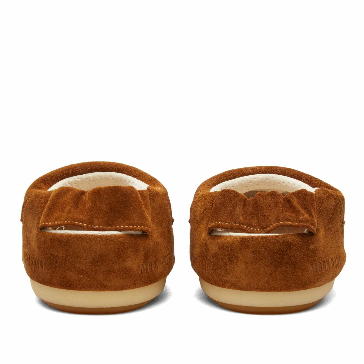 Moon Boot Women's Sandal Band Suede Shoes in Cognac