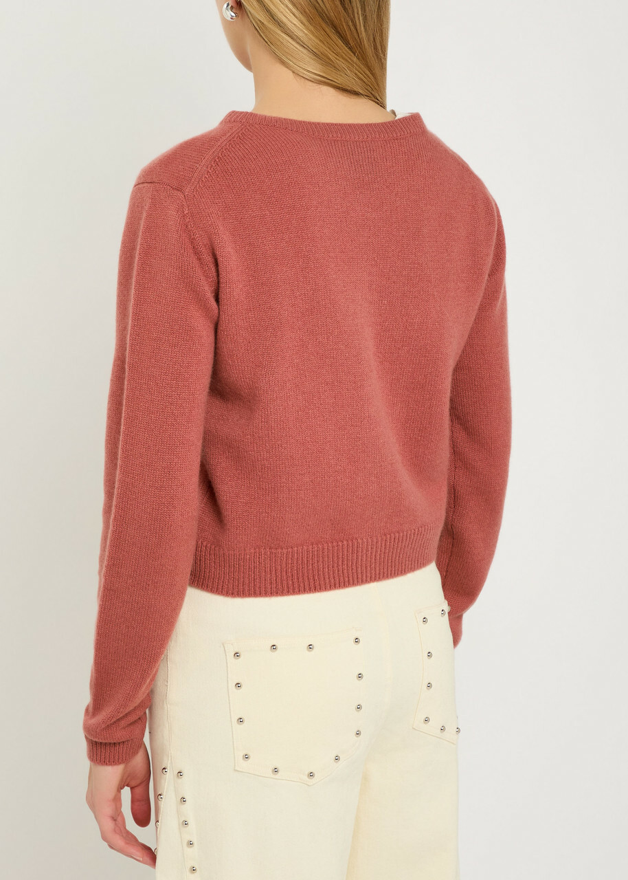 Reformation Clara Cashmere Cardigan Red
