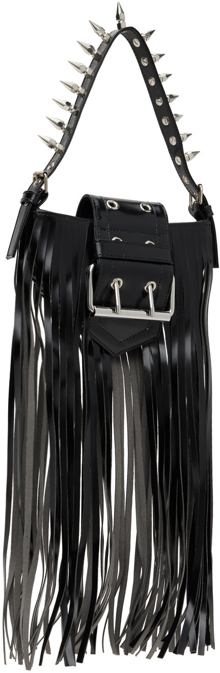 Vaquera Black Mini Fringe Bag Vaquera