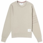 Thom Browne Men's Tonal 4 Bar Crew Sweat in Beige