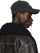 GANNI Black Embroidered Logo Cap