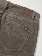 Faherty - Slim-Fit Straight-Leg Organic Cotton-Blend Curduroy Trousers - Gray
