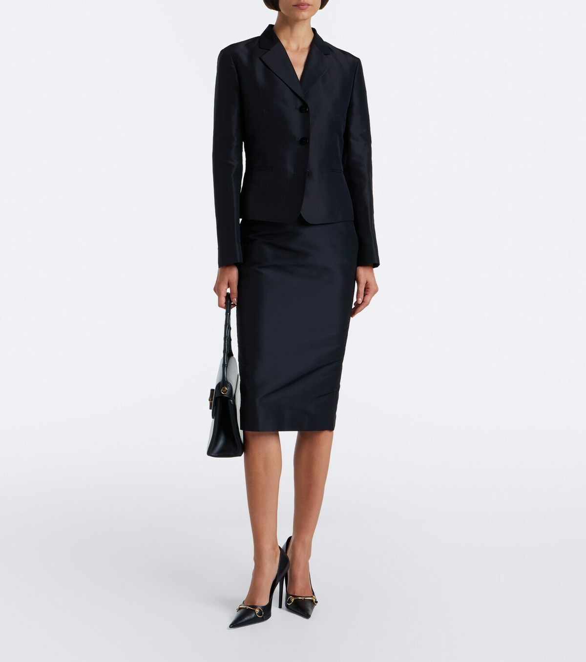 Gucci Silk faille pencil skirt