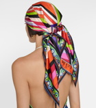 Pucci Iride-print silk twill scarf