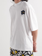 Marni - Floral-Print Cotton-Jersey T-Shirt - White