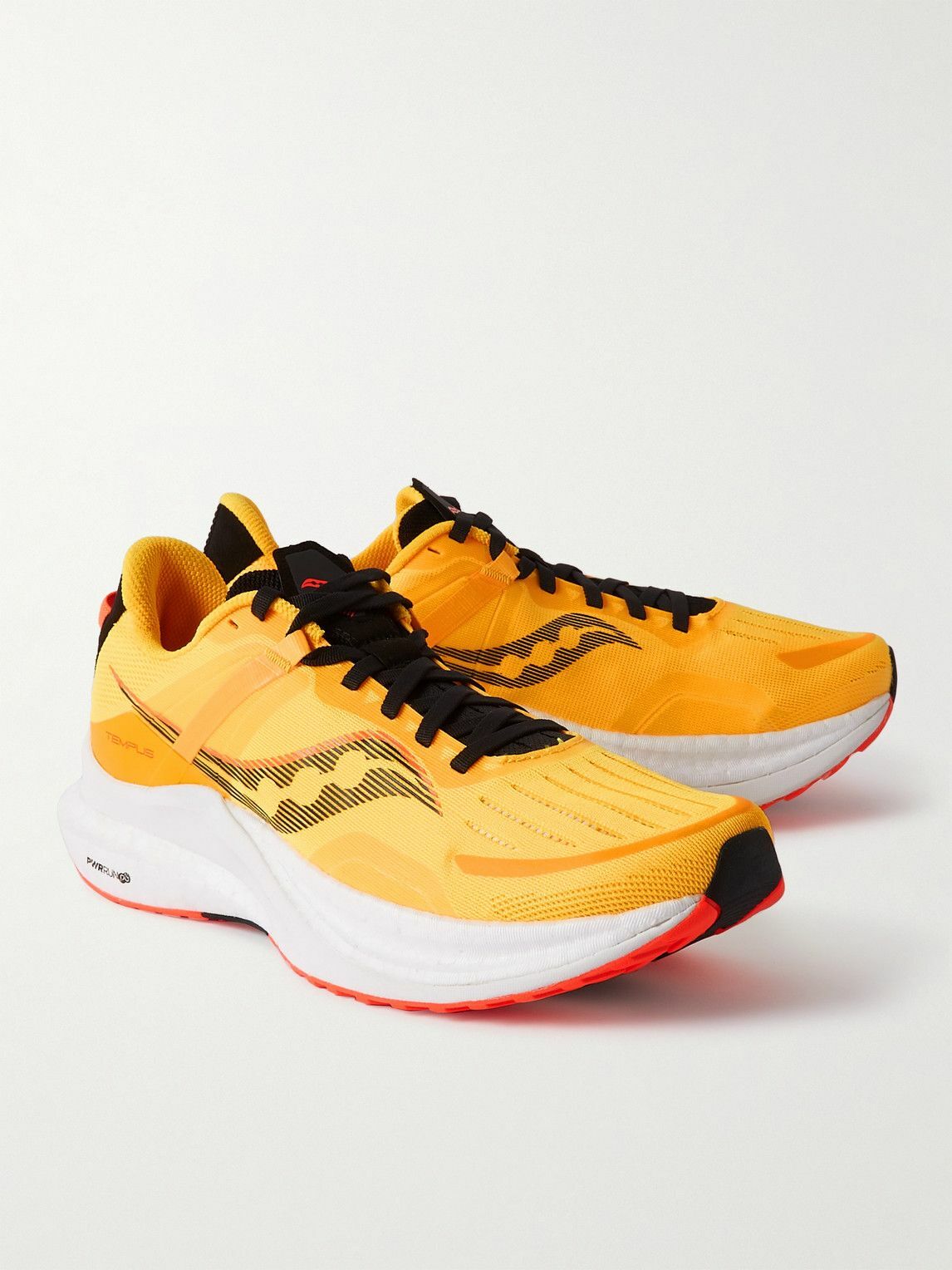 Saucony Tempus Rubber-Trimmed Mesh Running Sneakers Yellow Saucony