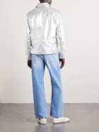 Golden Bear - The Waterfront Slim-Fit Metallic Leather Jacket - Silver