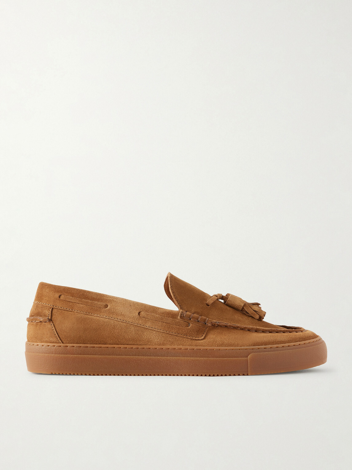 Mr P. - Tasselled Suede Boat Shoes - Brown