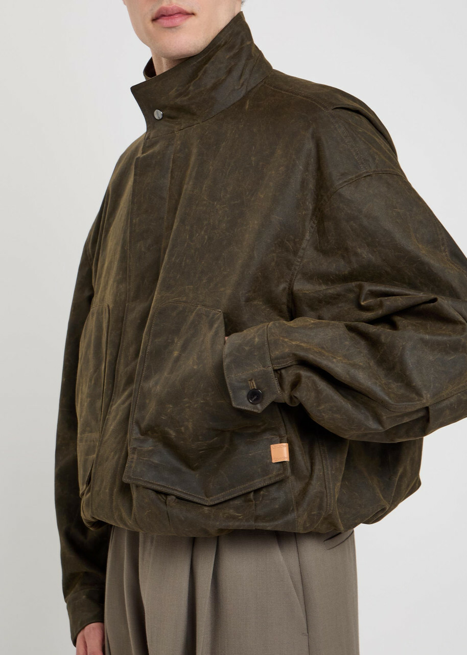 Calvin Klein Donald Patch-pocket Waxed Cotton Jacket Brown